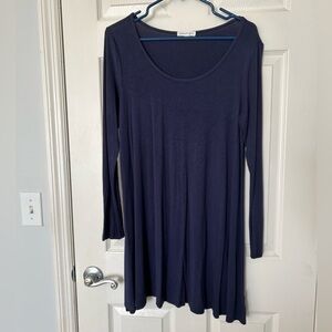 2/$20 Socialite long sleeve t shirt dress navy blue so comfy! Size medium